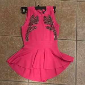 bebe Fuchsia Sleeveless top with Sparkling Details
